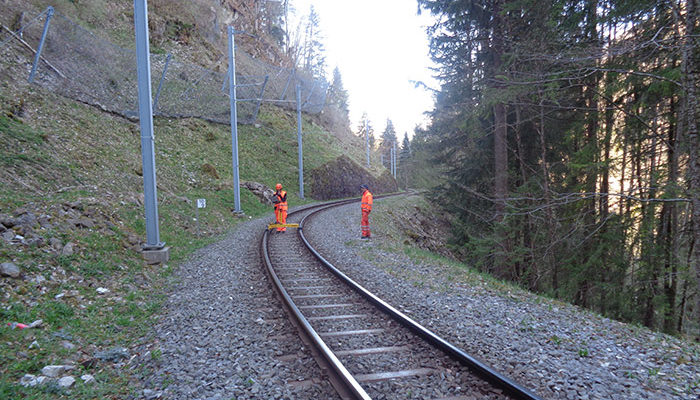 Surveillance voie – Mesures de déformation par GRP