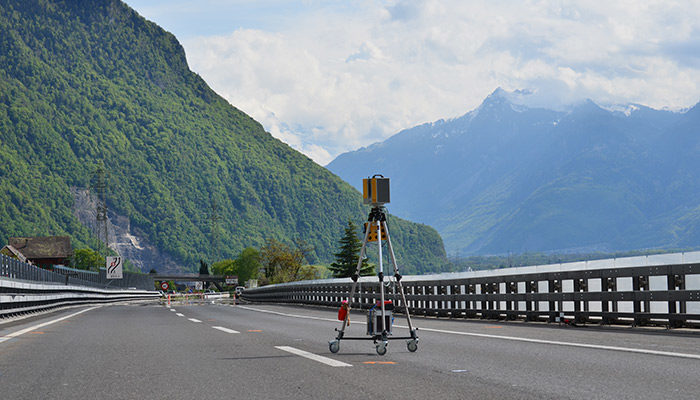 Viaduc de Chillon mesures lasercan